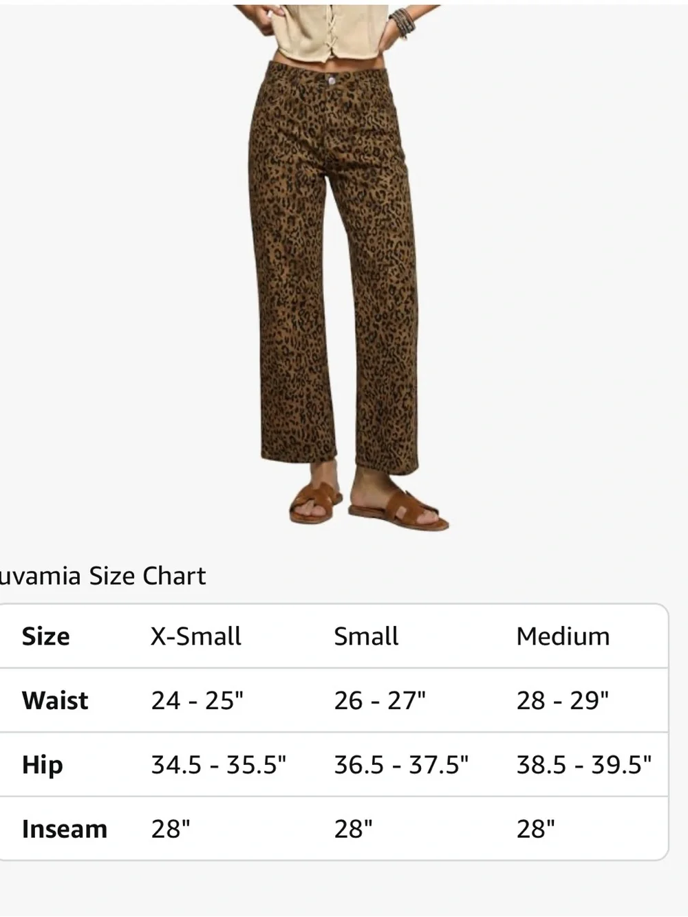 Leopard print high waisted wide leg jeans size 28 medium - Picture 6 of 7